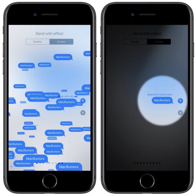 iMessage, con iOS 11 arrivano due nuovi effetti