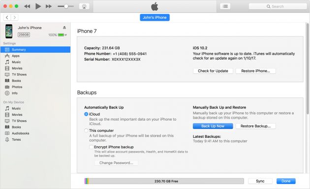 Come effettuare il downgrade da iOS 11 a iOS 10