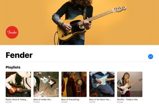 Fender cura nuove playlist per Apple Music