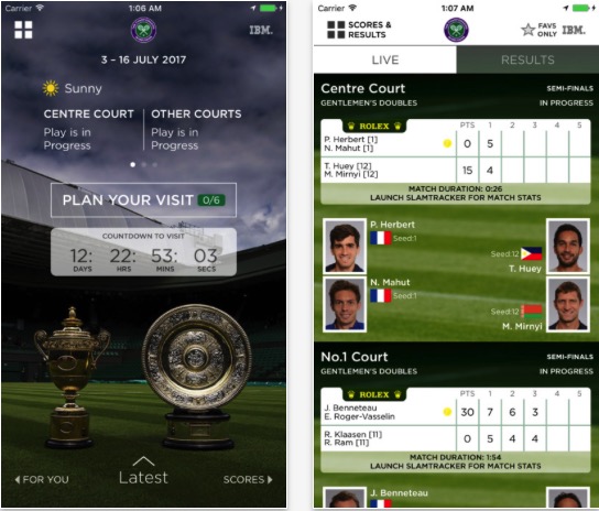 Wimbledon 2017, l’app ufficiale su App Store