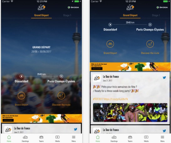 Tour de France 2017, l’app ufficiale per iPhone