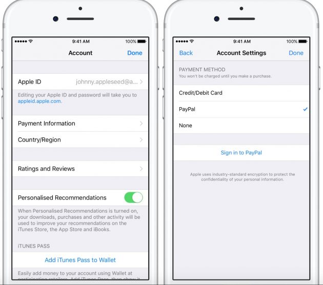 Apple supporta ora PayPal per i pagamenti su App Store, iTunes ed Apple Music [ATTIVO IN ITALIA]