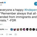 Tim Cook celebra l’Independence Day citando Roosevelt