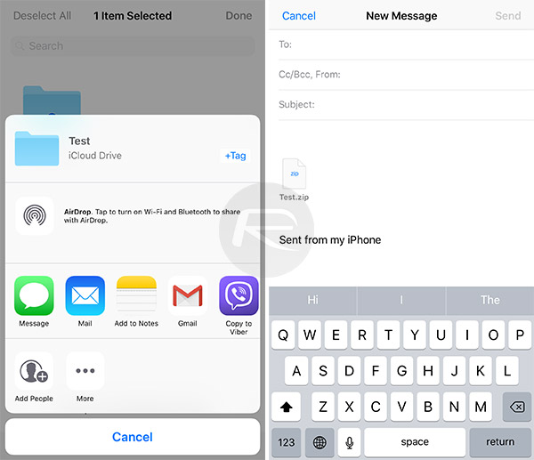 iOS 11, Mail trasforma automaticamente le cartelle in file ZIP