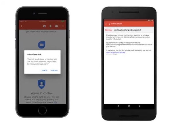 Gmail per iOS: Google migliora la sicurezza anti-phishing
