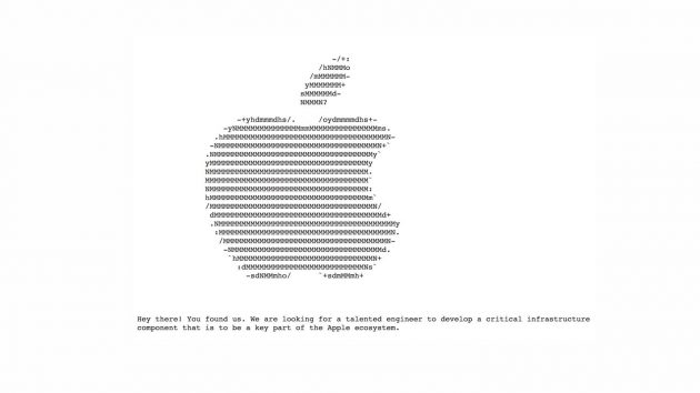 Apple pubblica un annuncio di lavoro segreto per trovare “ingegneri eccezionali”
