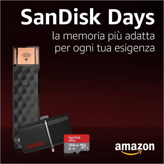 SanDisk Day, tante offerte su Amazon per le memorie SanDisk