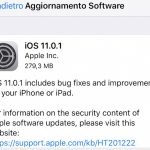 Apple rilascia iOS 11.0.1
