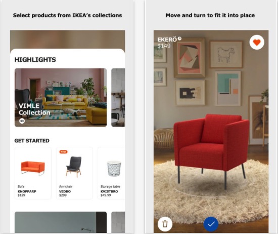 L’app IKEA Place con ARKit è disponibile su App Store (USA)