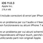 Apple rilascia iOS 11.0.3 con la correzione di due bug