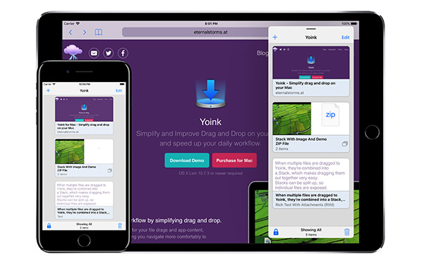 Yoink, la popolare app Mac per il drag-and-drop arriva su iOS