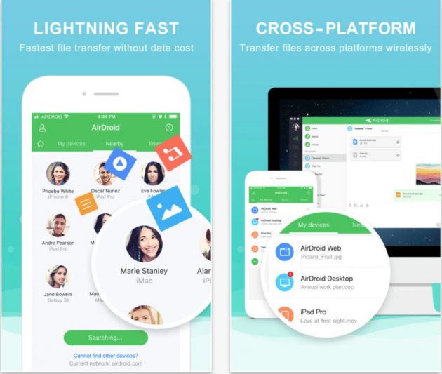 AirDroid, l’app per scambiare file tra iPhone, PC/Mac e Android