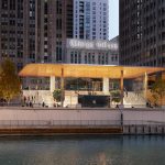 Tim Cook all’apertura del nuovo Apple Store di Chicago