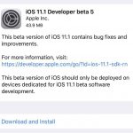 Apple rilascia iOS 11.1 Beta 5 per gli sviluppatori