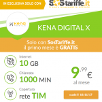 KENA Digital X in offerta: 9,99€ per 1000 minuti e 10 GB al mese