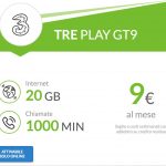 Da Tre arriva l’offerta PLAY GT9: 1000 minuti e 20 GB a 9€ mensili