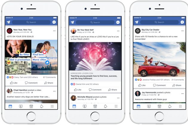 Facebook metterà fine ai post “like o share”