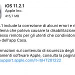 Apple rilascia iOS 11.2.1