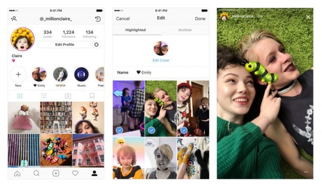 Instagram lancia due novità per le sue Storie: Highlights e Archive