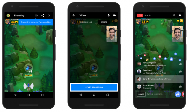 Facebook Messenger, in arrivo il supporto a streaming e live chat per i giochi