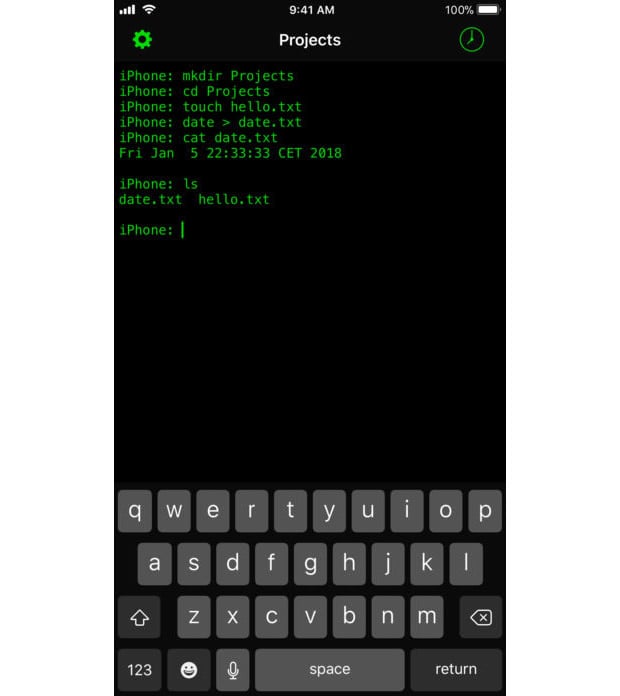 Terminal per iPhone: interagire con il sistema mediante linea di comando