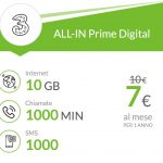 Ancora attive le offerte ALL-IN Prime Digital e ALL-IN Master Digital di Tre