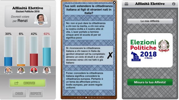 Affinità Elettive, l’app che misura le tue preferenze politiche