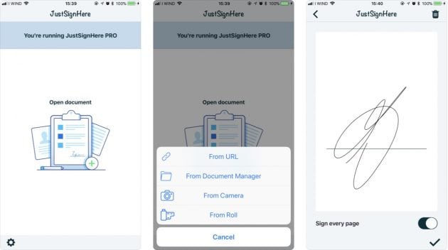 Just Sign Here, un’app gratuita per firmare PDF e immagini