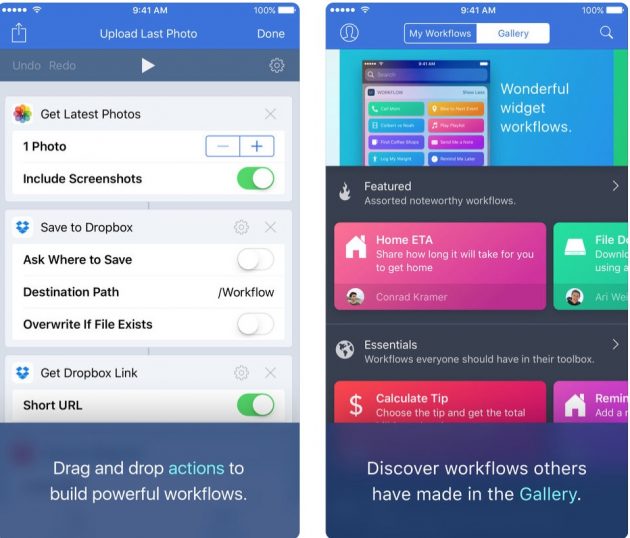 Apple aggiorna Workflow con tante novità