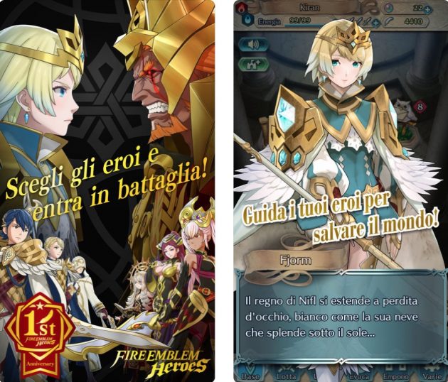 Nintendo aggiorna il gioco Fire Emblem Heroes