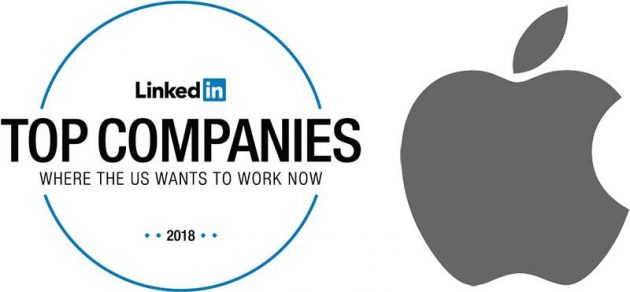Classifica LinkedIn: Apple sesta tra le migliori aziende in cui lavorare