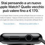 Ritiro e permuta Apple Watch, Apple lo valuta fino a 170 euro