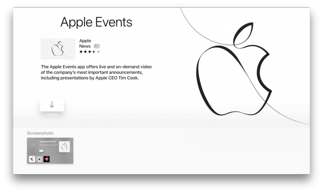 Una sgradita sorpresa nel nuovo aggiornamento dell’app Apple Events