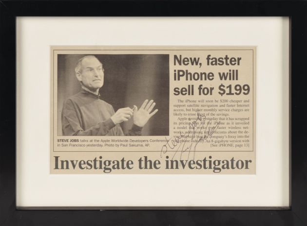 La prima richiesta di lavoro firmata da Steve Jobs venduta per 175.000 dollari!