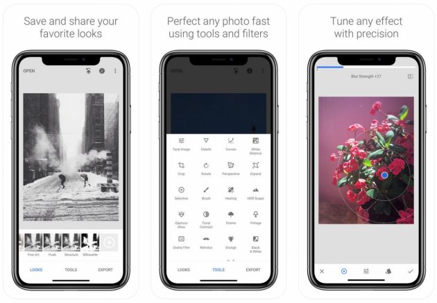 Google aggiorna Snapseed, ora compatibile con iPhone X