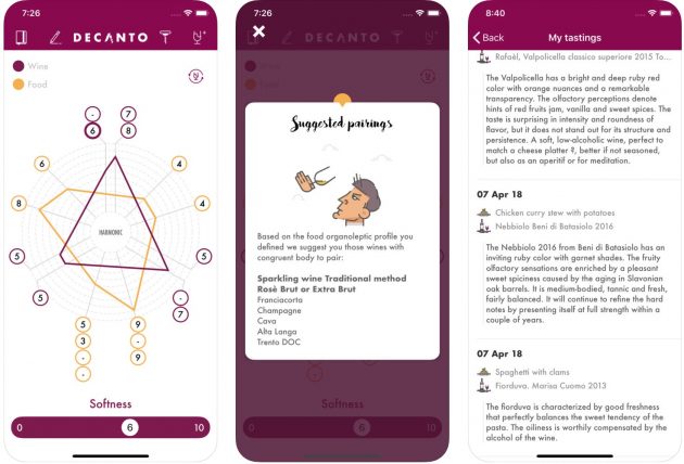 Decanto, l’app che ti aiuta ad abbinare vino e cibo