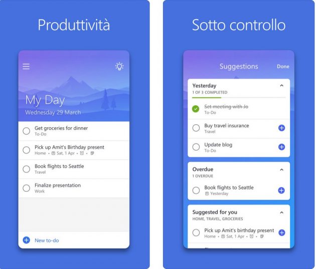 Microsoft To-Do si aggiorna con tante novità