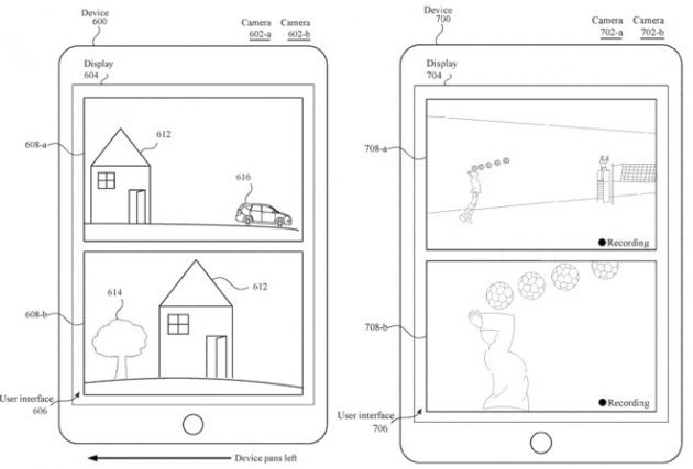 Apple brevetta la “doppia visualizzazione” tramite dual-camera