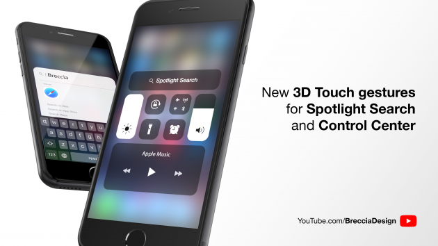 Un concept di iOS 12 ripensa 3D Touch, Spotlight e Control Center