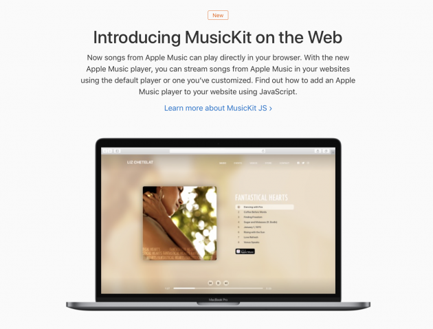 MusicKit ora permette di integrare Apple Music nei vostri siti web!