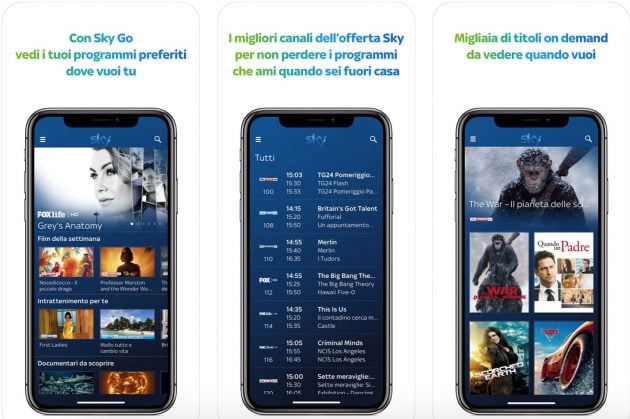 L’app Sky Go si rinnova con nuova interfaccia e contenuti on demand