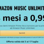 Amazon Music Unlimited: 4 mesi a 0,99€ per gli utenti Prime!