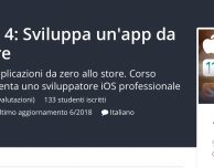 “Swift – Sviluppa un’app da zero allo store”, il corso UDEMY in sconto da 159,99€ a soli 14,99€ per pochi giorni!