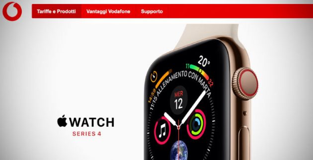 eSIM di Vodafone per Apple Watch Series 4, ecco quanto costerà