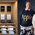 Nell’Apple Park Visitor Center puoi acquistare le t-shirt vintage dell’azienda