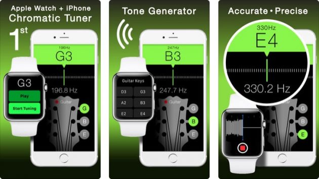 Arriva l’app per accordare la chitarra con Apple Watch
