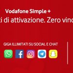 Vodafone Simple+: solo online 1.000 minuti, 1.000 SMS e 20GB a 9,99€