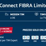 TIM Connect Fibra a partire da 21,80€ al mese con 120€ di sconto SOLO online