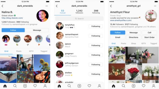 Instagram annuncia una nuova interfaccia per i profili utenti