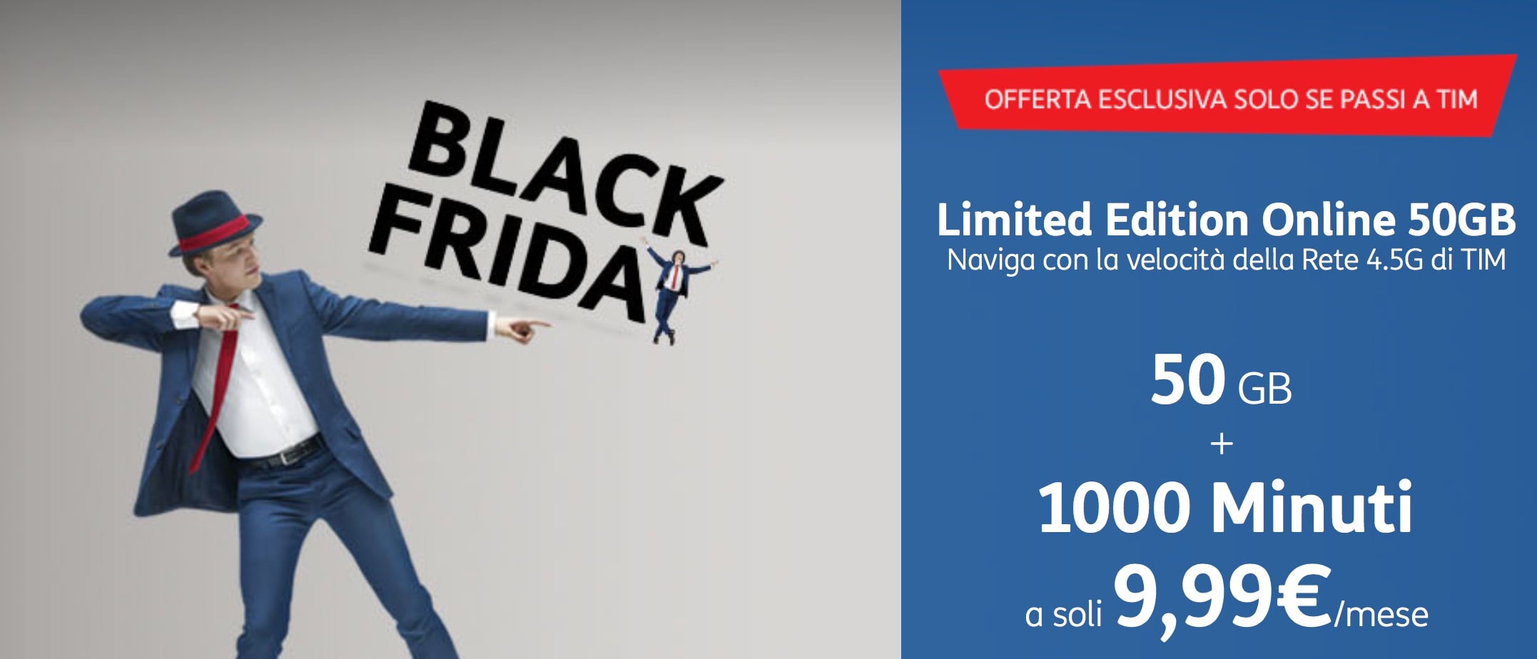 Black Friday TIM Limited Edition: 1.000 minuti e 50 Giga a 9,99 ...